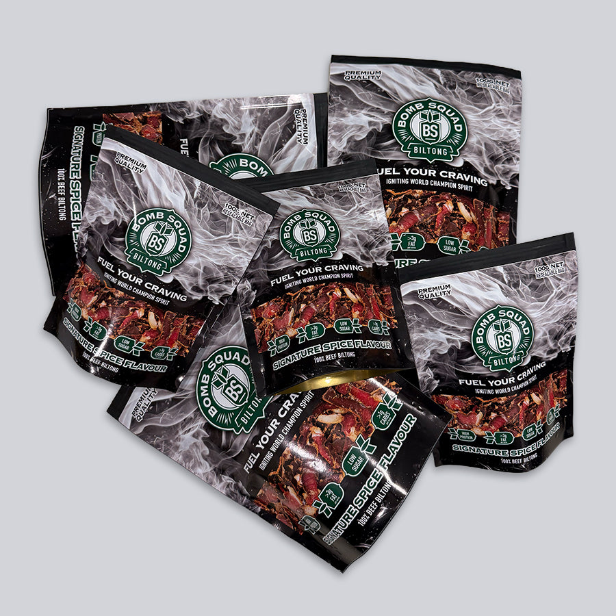Biltong - Signature Spice Flavour - 100grams - 6 Pack