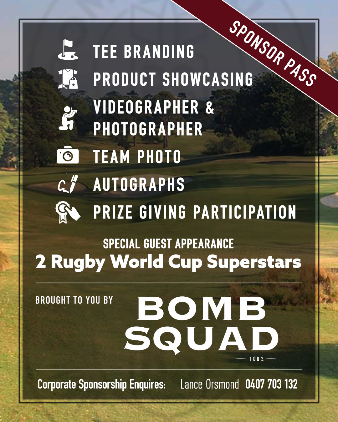 TEE SPONSOR -Maylands Golf Course,PERTH,Australia. Friday 25th September 2026