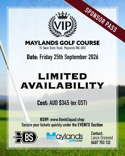 TEE SPONSOR -Maylands Golf Course,PERTH,Australia. Friday 25th September 2026